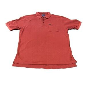 Faconnable Mens Casual Red Polo Pocket Shirt Short Sleeve Size Medium